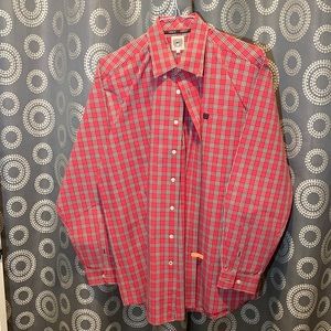 Cinch Mens Button Up Long Sleeve Dress Shirt